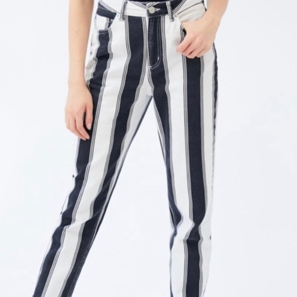 BDG black & white mom jeans